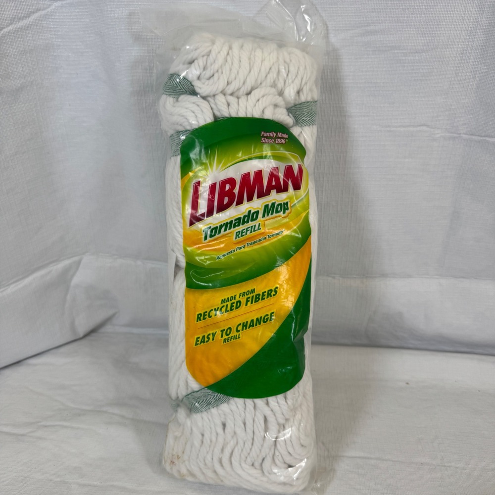 Libman Tornado Mop Refill White Recycled Fibers Easy To Change